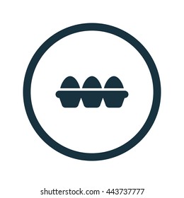 Vector illustration of tray of eggs icon