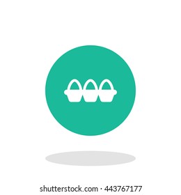 Vector illustration of tray of eggs icon