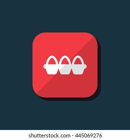 Vector illustration of tray of eggs icon