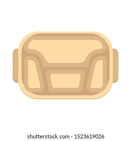 Vector illustration of tray and package logo. Web element of tray and food vector icon for stock.