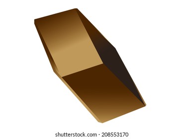 vector illustration of a tray for washing gold placers on
