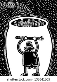 Vector illustration of a treasure