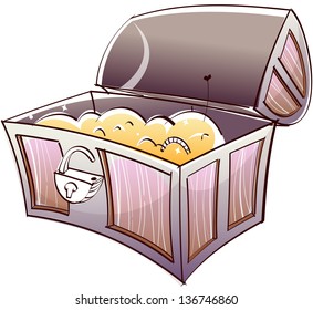 Vector illustration of a treasure chest