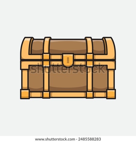 Vector illustration Treasure. Vector design Treasure. Treasure Box Vector Cartoon design illustration and icon for website, digital and print