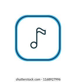 Vector illustration of treble icon line. Beautiful entertainment element also can be used as music note icon element.