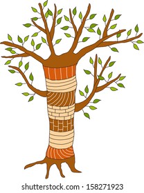 Vector illustration of a tree