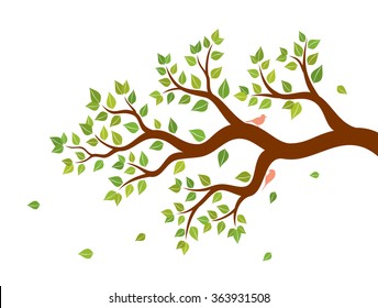 Free Vector  Tree sticker on white background