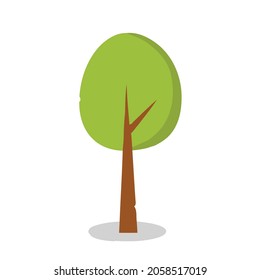 ilustración vectorial de un árbol. Se puede usar para describir temas de naturaleza o estilo de vida saludable.