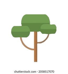 vector illustration of a tree. Can be used to describe nature or healthy lifestyle topics.