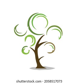 vector illustration of a tree. Can be used to describe nature or healthy lifestyle topics.