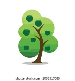vector illustration of a tree. Can be used to describe nature or healthy lifestyle topics.