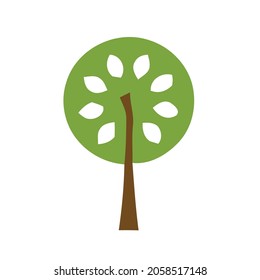 vector illustration of a tree. Can be used to describe nature or healthy lifestyle topics.