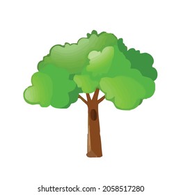 vector illustration of a tree. Can be used to describe nature or healthy lifestyle topics.