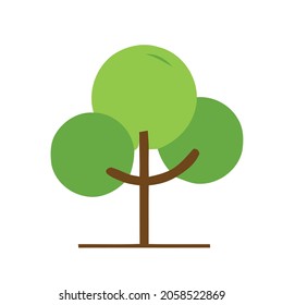 vector illustration of a tree. Can be used to describe nature or healthy lifestyle topics.