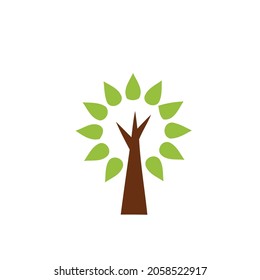 vector illustration of a tree. Can be used to describe nature or healthy lifestyle topics.