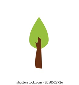 vector illustration of a tree. Can be used to describe nature or healthy lifestyle topics.