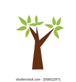 vector illustration of a tree. Can be used to describe nature or healthy lifestyle topics.