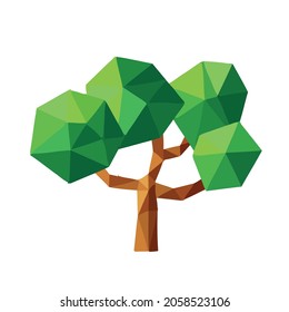 vector illustration of a tree. Can be used to describe nature or healthy lifestyle topics.