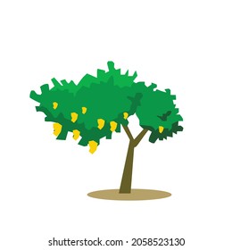 vector illustration of a tree. Can be used to describe nature or healthy lifestyle topics.