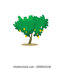 vector illustration of a tree. Can be used to describe nature or healthy lifestyle topics.