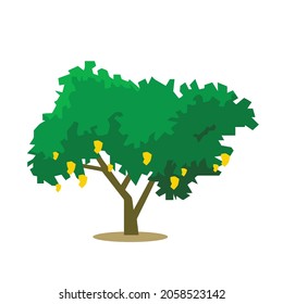vector illustration of a tree. Can be used to describe nature or healthy lifestyle topics.