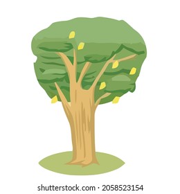 vector illustration of a tree. Can be used to describe nature or healthy lifestyle topics.