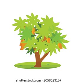 vector illustration of a tree. Can be used to describe nature or healthy lifestyle topics.