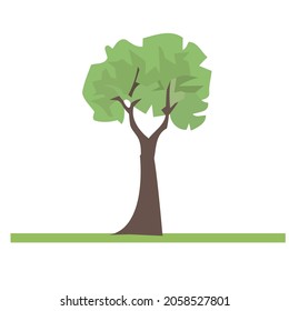 vector illustration of a tree. Can be used to describe nature or healthy lifestyle topics.