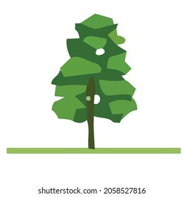 vector illustration of a tree. Can be used to describe nature or healthy lifestyle topics.