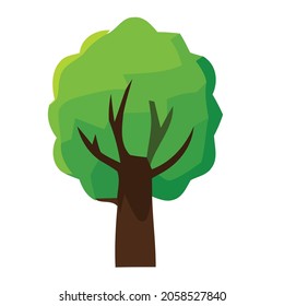 vector illustration of a tree. Can be used to describe nature or healthy lifestyle topics.