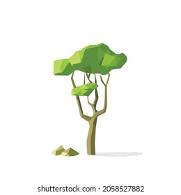 vector illustration of a tree. Can be used to describe nature or healthy lifestyle topics.