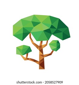 vector illustration of a tree. Can be used to describe nature or healthy lifestyle topics.