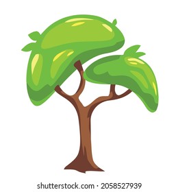 vector illustration of a tree. Can be used to describe nature or healthy lifestyle topics.