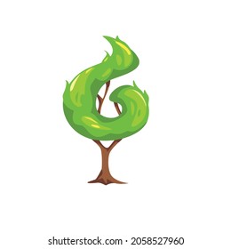 vector illustration of a tree. Can be used to describe nature or healthy lifestyle topics.