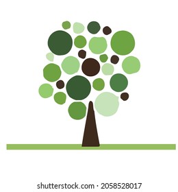 vector illustration of a tree. Can be used to describe nature or healthy lifestyle topics.
