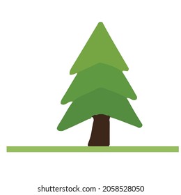 vector illustration of a tree. Can be used to describe nature or healthy lifestyle topics.