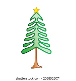 vector illustration of a tree. Can be used to describe nature or healthy lifestyle topics.