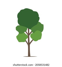 vector illustration of a tree. Can be used to describe nature or healthy lifestyle topics. 