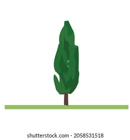 vector illustration of a tree. Can be used to describe nature or healthy lifestyle topics. 
