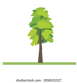 vector illustration of a tree. Can be used to describe nature or healthy lifestyle topics. 