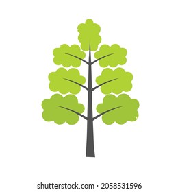 vector illustration of a tree. Can be used to describe nature or healthy lifestyle topics. 