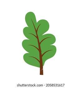 vector illustration of a tree. Can be used to describe nature or healthy lifestyle topics. 
