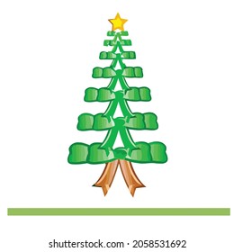 ilustración vectorial de un árbol. Se puede usar para describir temas de naturaleza o estilo de vida saludable. 