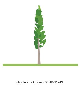 vector illustration of a tree. Can be used to describe nature or healthy lifestyle topics. 