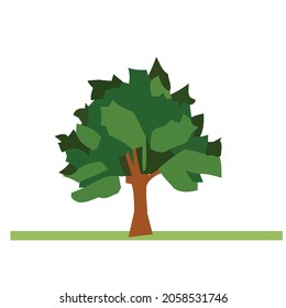 vector illustration of a tree. Can be used to describe nature or healthy lifestyle topics. 