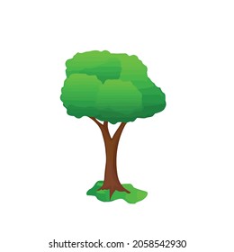 vector illustration of a tree. Can be used to describe nature or healthy lifestyle topics.