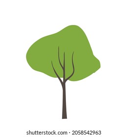 vector illustration of a tree. Can be used to describe nature or healthy lifestyle topics.