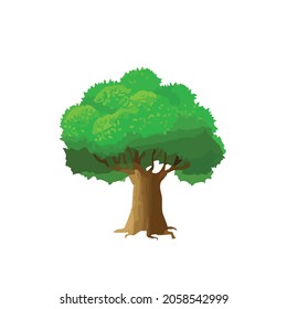 vector illustration of a tree. Can be used to describe nature or healthy lifestyle topics.