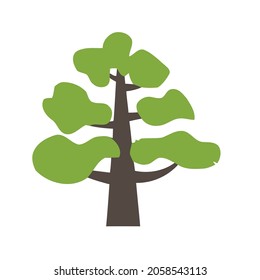 vector illustration of a tree. Can be used to describe nature or healthy lifestyle topics.