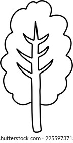 vector illustration of tree cartoon